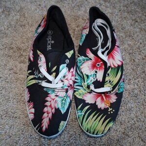 Tropical Floral Sneakers Size 8/9